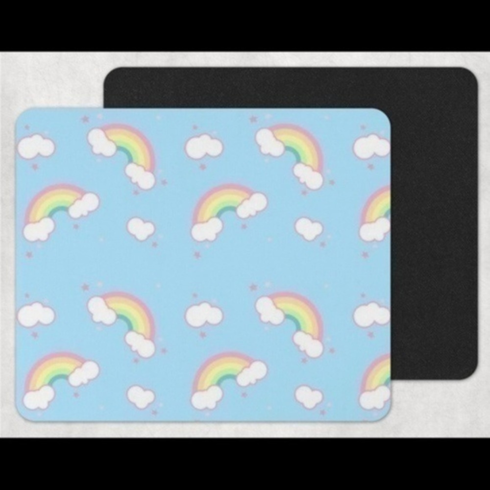 Blue Rainbow Mouse Pad